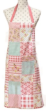 Delantal de Cocina, Mandil de Cocina Patchwork Rosa 84x60cm