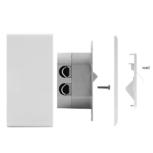 deleyCON 2X Cat 6 Universal Socket de Red - 2X Puerto RJ45 - Blindado - Superficie o Rasante - 1 Gigabit Ethernet Red - EIA/Tia 568A&B - Blanco