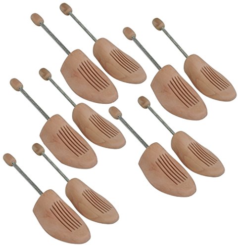 DELFA Juego de 5 pares horma de zapatas de madera con espiral, buena calidad y precio moderado (42/43)