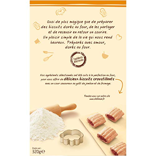DELIBAKIE Rolls al Sabor de jamón y de Queso 320 G Galletas para Perro – Pack de 6