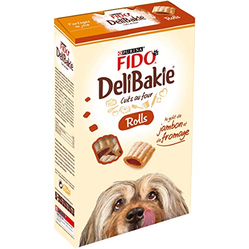 DELIBAKIE Rolls al Sabor de jamón y de Queso 320 G Galletas para Perro – Pack de 6