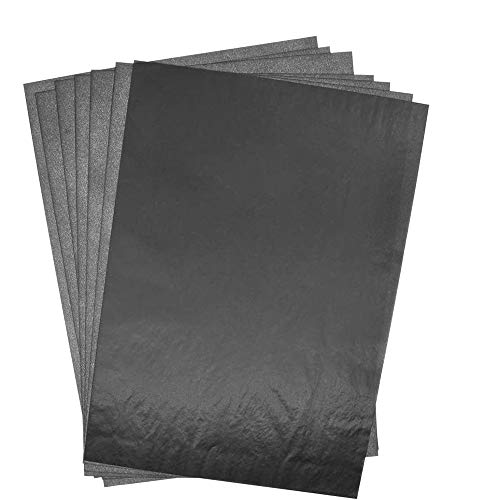 dellcciu 100 hojas papel transfer Carbon Carbón Papel kopierpapiere hojas de papel carbón negro din a4 papel de calco Natural Papel carbón