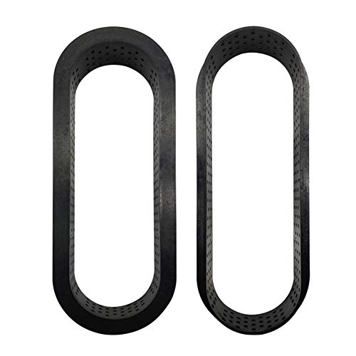 Delleu 8 Piezas de Forma Ovalada Mousse Circle Cutter Herramienta de decoración Postre francés Molde de Pastel DIY Anillo Perforado Tarta Antiadherente para Hornear