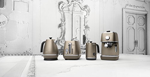 De'Longhi Distinta Cafetera Espresso manual para café molido y monodosis ESE, 1050 W, 2 cups, acero inoxidable, Bronce