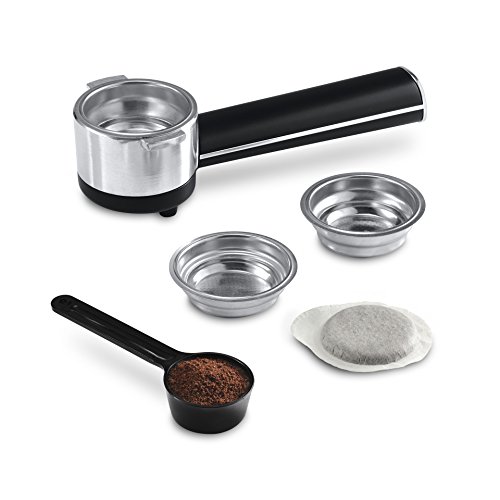 De'Longhi Distinta Cafetera Espresso manual para café molido y monodosis ESE, 1050 W, 2 cups, acero inoxidable, Bronce