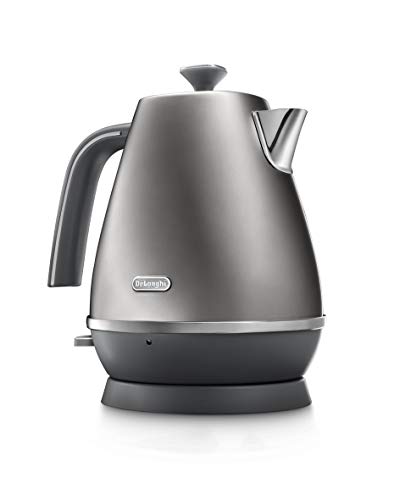 De'Longhi Distinta Flair KBI2001.S - Hervidor de agua (1,7 L, filtro de cal extraíble), color plateado