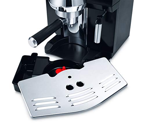 Delonghi EC820.B Cafetera Espresso, 1450 W, 1 Litro, Acero Inoxidable, Negro/Plateado