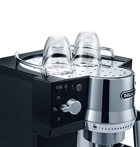 Delonghi EC820.B Cafetera Espresso, 1450 W, 1 Litro, Acero Inoxidable, Negro/Plateado