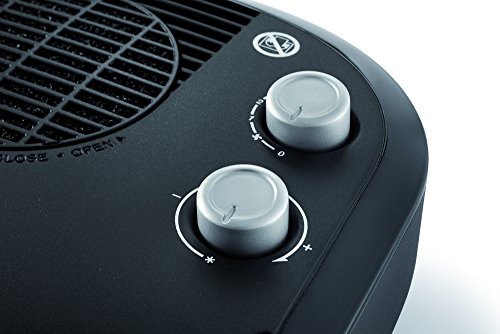 De'Longhi HTC4030 Calefactor cerámico, 1800 W, Acero Inoxidable, plástico, Negro