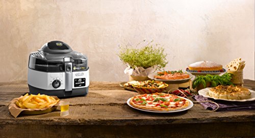 De'Longhi MultiFry Extra Chef Freidora, 1,7 kg de capacidad, resistencia inferior de 800 W, panel de control digital LCD con 7 programas automáticos