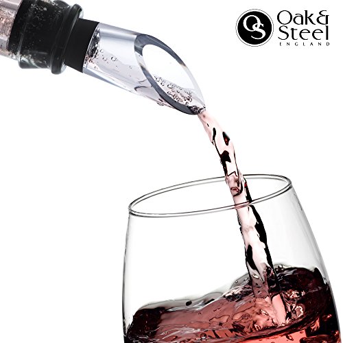 Deluxe 5 en 1 Enfriador, Vertedor y Aireador – Ideal para Enfriamiento de Vino - Utensilio Cortador de Aluminio y Bolsa de Almacenamiento - Accesorio Para Fiestas Eventos – Regalo para Navidad