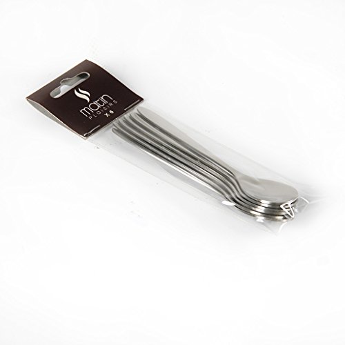 Delys-By-Verceral Café Creme Set de Cucharitas, Acero Inoxidable, Plateado, 5x3x18 cm, 6 Unidades