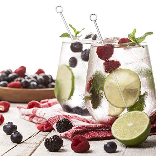 Demason Palillos de Cóctel de 304 Acero Inoxidable(20 Pack), Palillos de Dientes, Plata, Dos diseños, Cúpula y Círculo, para Fiestas y Usos diarios, Decoración, BBQ Queso Frutas Fondues