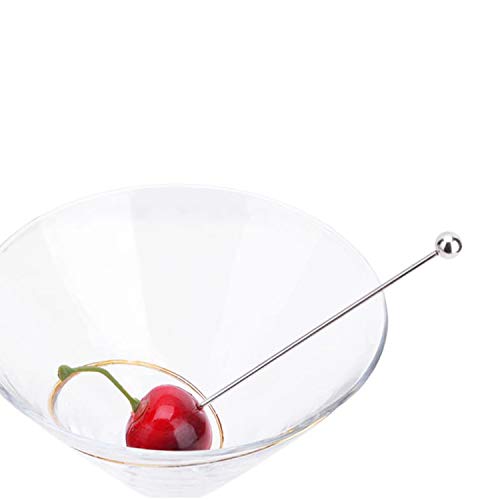 Demason Palillos de Cóctel de 304 Acero Inoxidable(20 Pack), Palillos de Dientes, Plata, Dos diseños, Cúpula y Círculo, para Fiestas y Usos diarios, Decoración, BBQ Queso Frutas Fondues