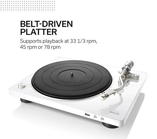 Denon DP-450 USB - Giradiscos con USB, Color Negro