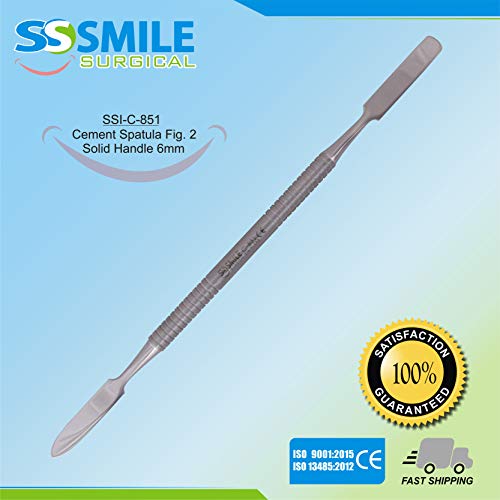 Dental Espàtulas para cemento Fig. 2 inox, sólido 6 mm Dental Cement Spatula excelente calidad certificada por la CE
