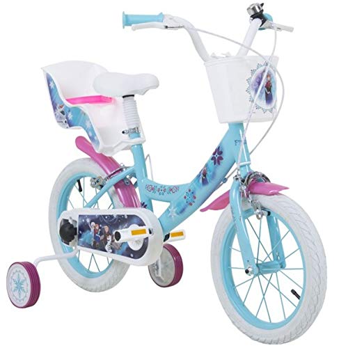 Denver Bike 2295 Niñas Ciudad 14" Acero Azul, Blanco bicicletta - Bicicleta (Vertical, Ciudad, 35,6 cm (14"), Acero, Azul, Blanco, 35,6 cm (14"))
