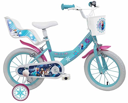 Denver Bike 2295 Niñas Ciudad 14" Acero Azul, Blanco bicicletta - Bicicleta (Vertical, Ciudad, 35,6 cm (14"), Acero, Azul, Blanco, 35,6 cm (14"))