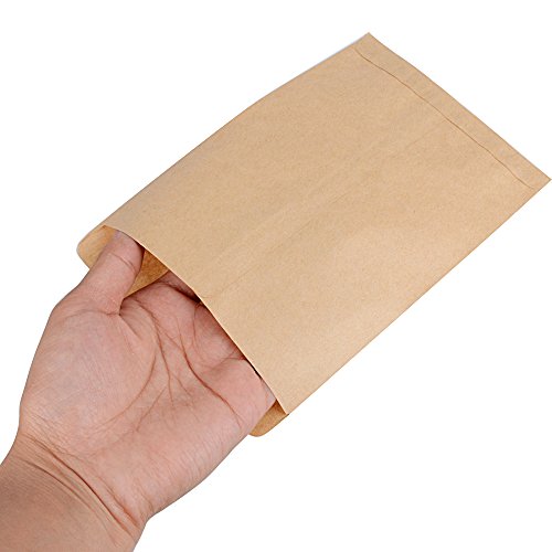 DEOMOR 100pcs(11,6x18cm) Bolsas Bolsitas Papel Kraft Pequeñas Estraza Marrón para Regalos Semillas Híbridas de Maíz Saco de Granja Caramelos Joyas (100pcs, 11.6X18cm)