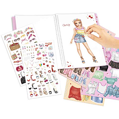 Depesche 11120 – Libro para colorear con pegatinas, topModel Dress me up, aprox. 26 x 17,5 x 1,5 cm.
