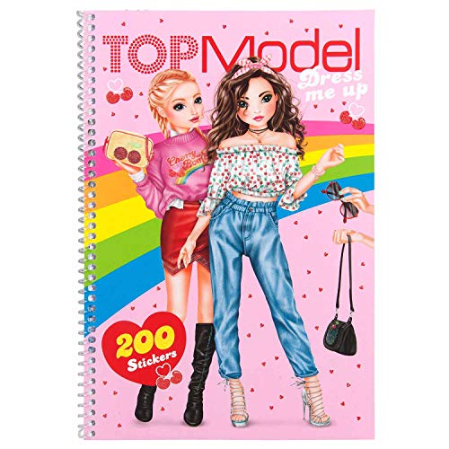 Depesche 11120 – Libro para colorear con pegatinas, topModel Dress me up, aprox. 26 x 17,5 x 1,5 cm.