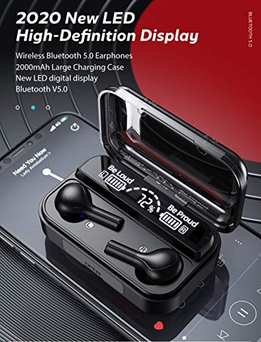 Deportes Auriculares Bluetooth a prueba de agua 5.0 con micrófono Smart Touch Control Auriculares inalámbricos Auriculares Auriculares de música estéreo de alta fidelidad 3D