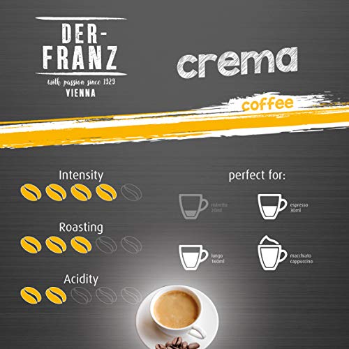 Der-Franz - Café Crema con certificación UTZ, en grano, 1000 g
