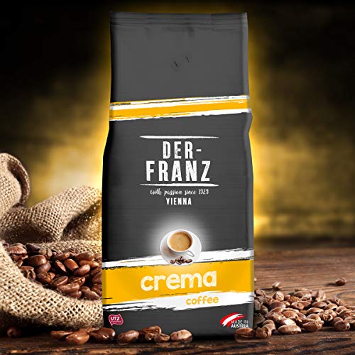 Der-Franz - Café Crema con certificación UTZ, en grano, 1000 g