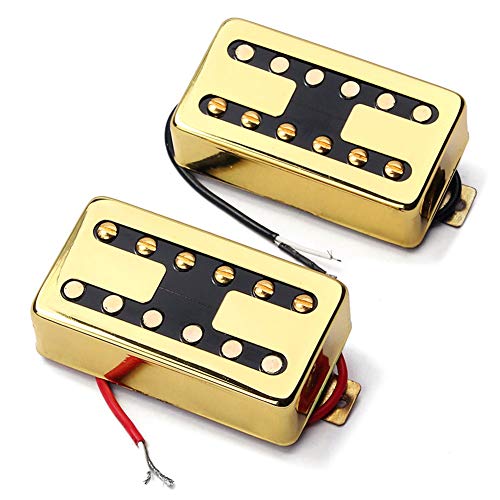 DERKOLY Humbucker Pickup-2 piezas puente cuello Humbucker doble bobina Pickup Set guitarra eléctrica Accesorios oro