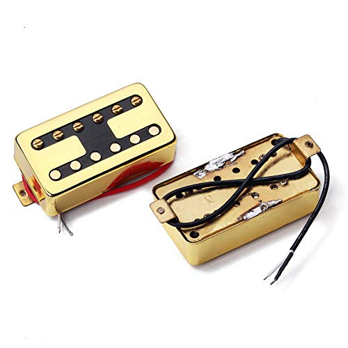 DERKOLY Humbucker Pickup-2 piezas puente cuello Humbucker doble bobina Pickup Set guitarra eléctrica Accesorios oro
