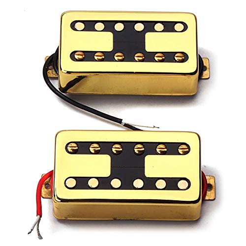 DERKOLY Humbucker Pickup-2 piezas puente cuello Humbucker doble bobina Pickup Set guitarra eléctrica Accesorios oro
