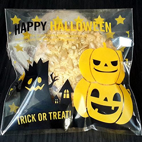 Desconocido 100 Piezas Bolsas de Galletas Caramelo Halloween Partido Calabaza Bricolaje Cumpleaños Artesanía - Amarillo