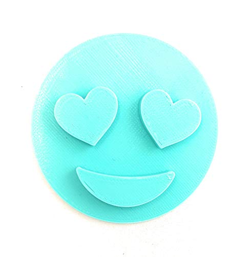 Desconocido Molde Cortador de Galletas Emoticono – Emoji Love (Turquesa)