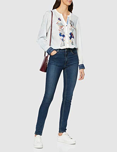 Desigual CAM_Matera Blusa, Blanco (Blanco 1000), XX-Large para Mujer