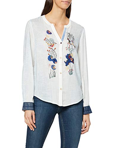 Desigual CAM_Matera Blusa, Blanco (Blanco 1000), XX-Large para Mujer
