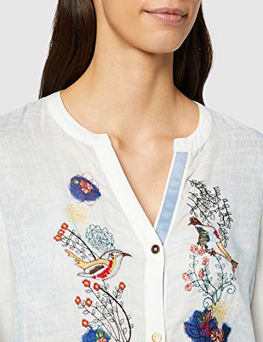 Desigual CAM_Matera Blusa, Blanco (Blanco 1000), XX-Large para Mujer