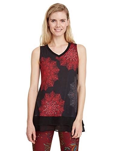 Desigual T-Shirt Clarisse Camiseta, Rojo (Carmin 3000), XL para Mujer