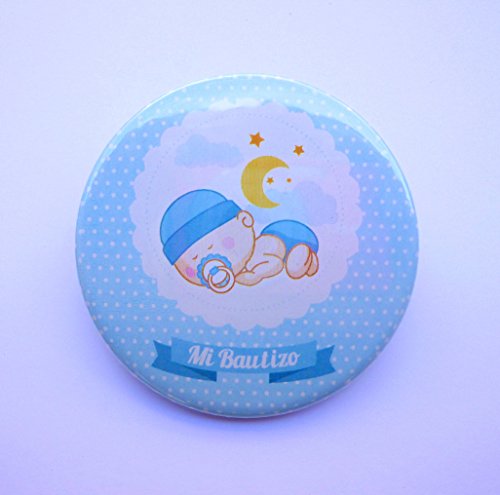 Detalles y Recuerdos de Bautizo Niño Para Invitados - Espejos Originales - Muy prácticos para regalar - Pack 20 unidades - ¡Tus Familiares Alucinarán!