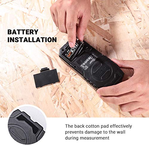 Detector de Pared, TACKLIFE DMS03 4 en 1, Detector de Cable y Tuberia, Metal, Madera, Pantalla LCD Retroiluminada, Bolsa protectora, Adecuado para Ingenieros, Diseñadores y Trabajadores de Renovación