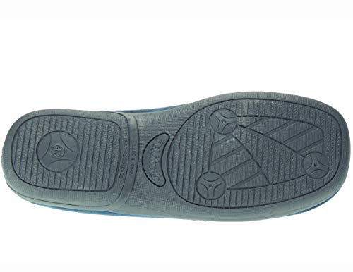 DEVALVERDE 3095 Zapatilla Cerrada Cangrejo Invierno Camping Terpel Terciopelo Bordada Style For Men Inyectada para Hombre Marino Talla 43