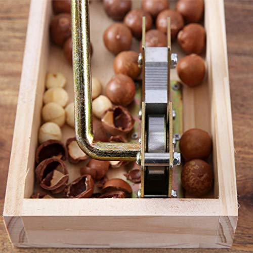 dewdropy Cascanueces Presión De La Mano Mecánica, Cascanueces Nuez Pinzas Nueces Máquina De Pelar Abridor De Macadamia Resistente con Mango De Metal Duradero para Avellanas Almendras