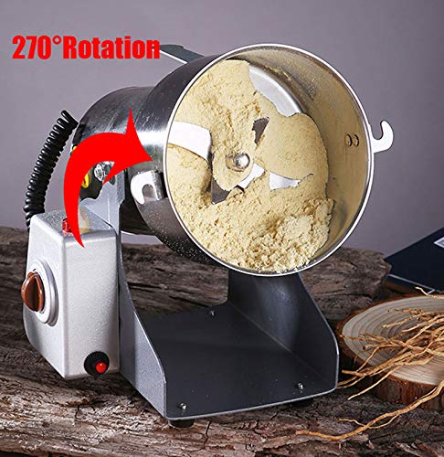 DFGENLY Máquina Eléctrica de Molino de Grano, 304 Acero Inoxidable Especias Grinder Molinillo de Granos Molino de Medicina Herbaria, Alta Velocidad Procesadora de Alimentos, Alta Capacidad