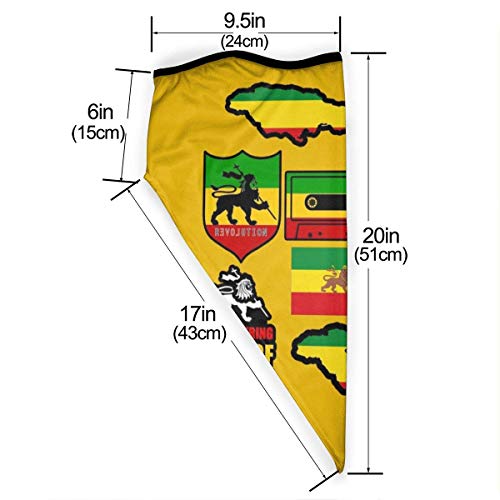 DFGHG Protección de Seguridad, protección Facial, paño Lavable, Toalla Facial Rastafarian Lion Low Poly Lion King Gaiter Half Sun Dust Protection Tube Cover Bandana Motorcycle Fishing Hunting Cycl