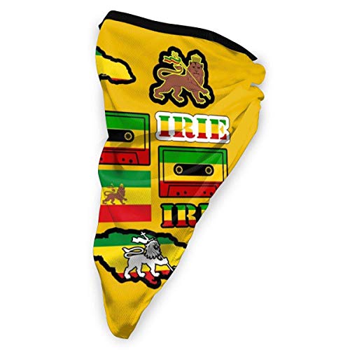 DFGHG Protección de Seguridad, protección Facial, paño Lavable, Toalla Facial Rastafarian Lion Low Poly Lion King Gaiter Half Sun Dust Protection Tube Cover Bandana Motorcycle Fishing Hunting Cycl