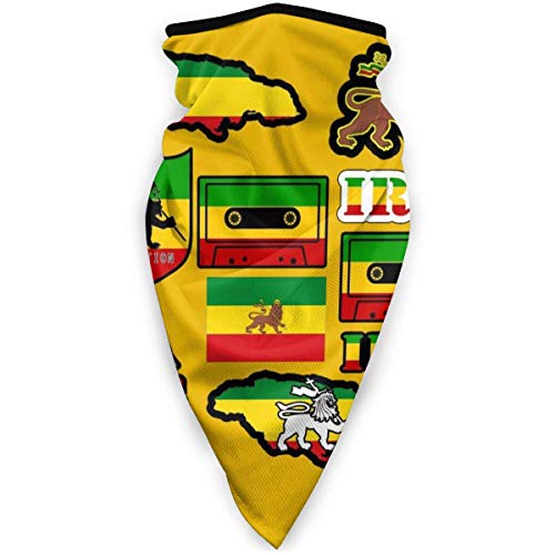 DFGHG Protección de Seguridad, protección Facial, paño Lavable, Toalla Facial Rastafarian Lion Low Poly Lion King Gaiter Half Sun Dust Protection Tube Cover Bandana Motorcycle Fishing Hunting Cycl