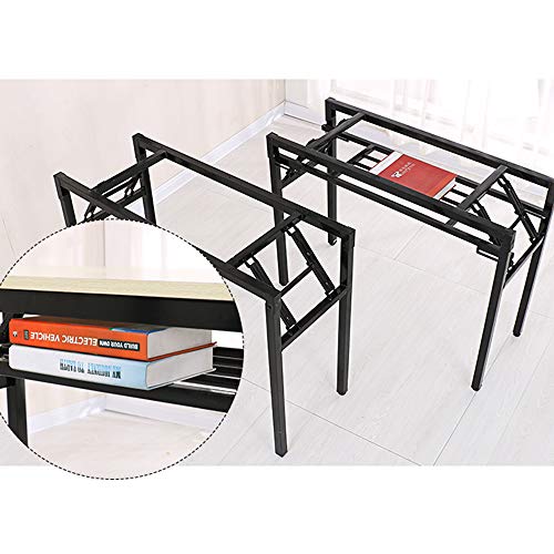 DGXQ Patas de la Mesa Plegable/Estante de Escritorio/Patas de Mesa de Conferencia Simple/Negro, una Capa, Doble Capa, 78 cm * 38 cm * 73 cm