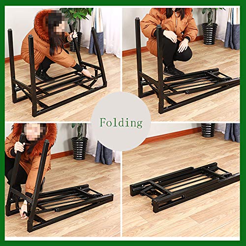 DGXQ Patas de la Mesa Plegable/Estante de Escritorio/Patas de Mesa de Conferencia Simple/Negro, una Capa, Doble Capa, 78 cm * 38 cm * 73 cm