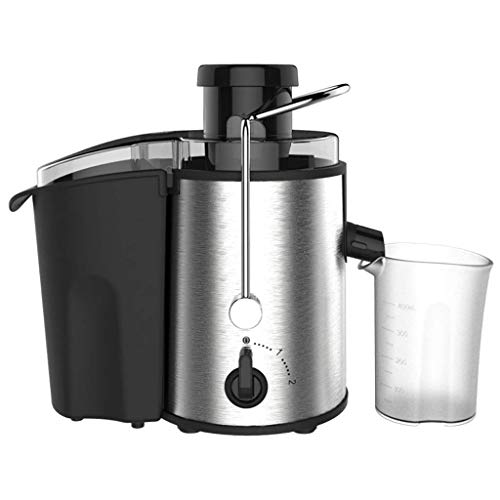 DHTOMC Acero Inoxidable de Gran diámetro de Exprimidor, Hogar eléctrico automático de múltiples Funciones del Jugo de la máquina - Jugo Negro Anti-Goteo, Doble Fila Xping