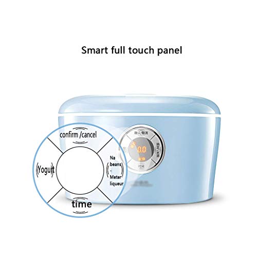 DHTOMC Yogur hogar máquina, Mini automático de Natto Máquina/Casera Antiguo Yogur Vino de arroz de Acero Inoxidable + Delineador de cerámica 6 Minutos Copa Inteligente Versión Xping