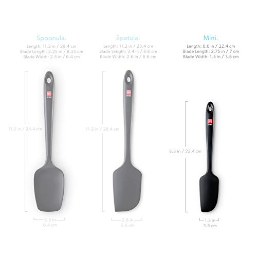 DI ORO® - Espátula pequeña en silicona - Resistente al calor hasta 315ºC - Diseño sin costuras - Lengua de silicona antiadherente profesional con tecnología interna en acero inoxidable